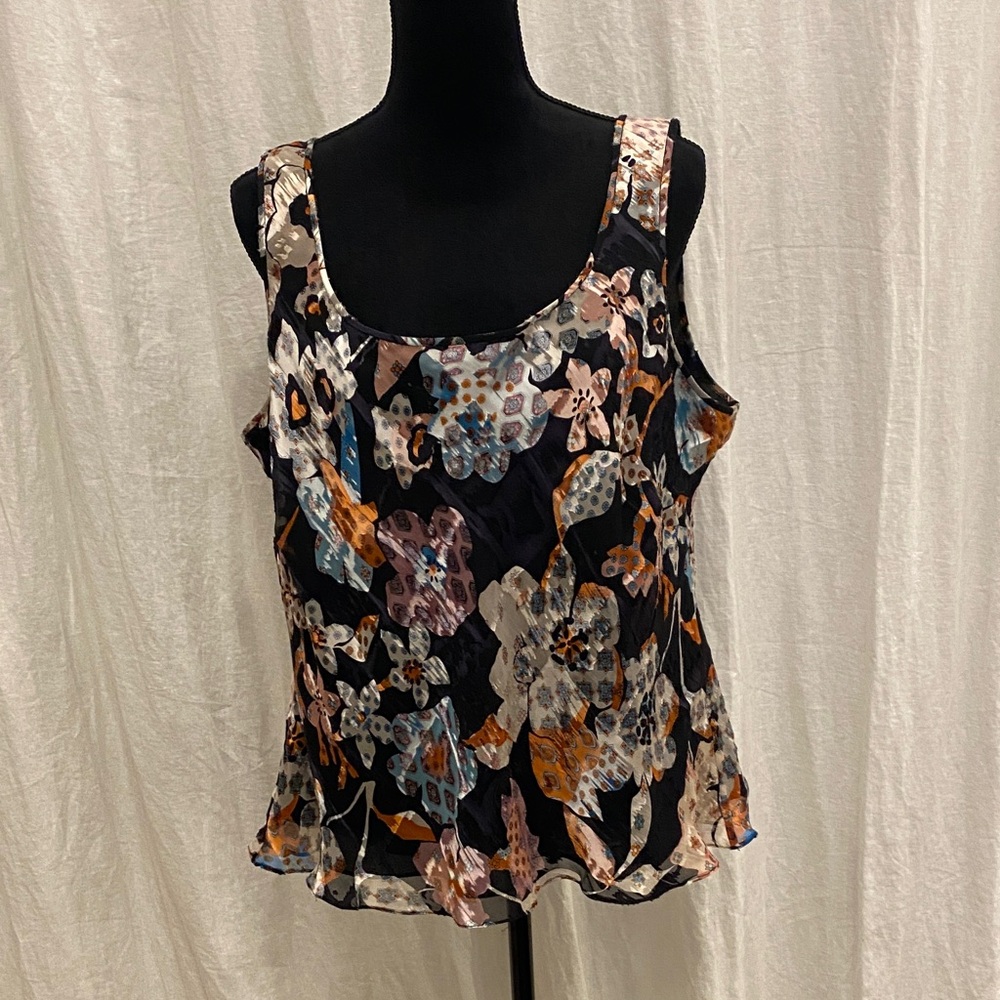 Kay Unger Multicolor Floral Tank Top